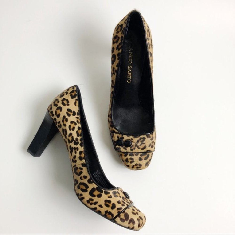 Franco Sarto Leopard Print Retro Style Pump 8.5
